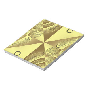 Gold Pattern Notepad