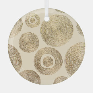 Gold pattern: shiny abstract luxury design glass ornament
