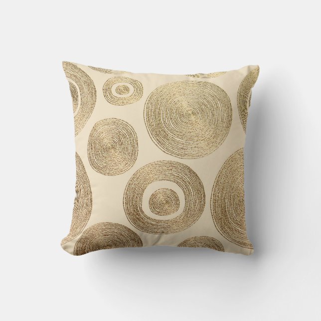 Gold pattern: shiny abstract luxury design throw pillow (Front)