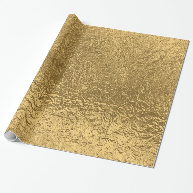 Gold Pattern Wrapping Paper (Unrolled)