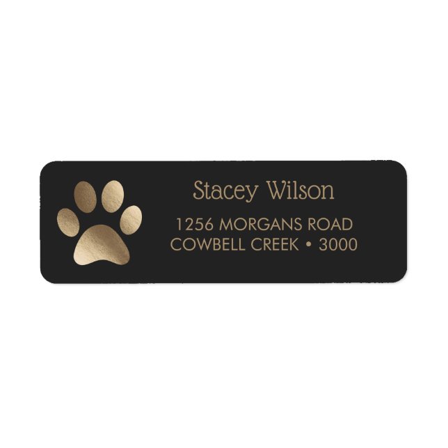 Gold Paw Print Logo On Deep Charcoal (Front)