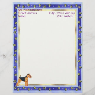 Gold Pawprints letter paper