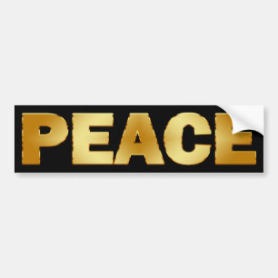 GOLD PEACE BUMPER STICKER