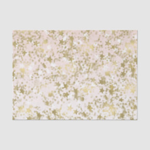Gold Peach Stars Confetti Abstract Tissue Paper