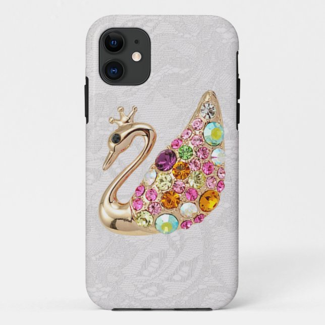 Gold Peacock & Jewels Paisley Lace iPhone 5 Case (Back)