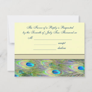 Gold Peacock Wedding Invitations