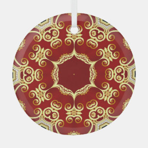 Gold pearl: decorative frame illustration. glass ornament