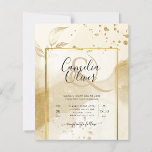 Gold Pearl WEDDING Alcohol INK Abstract LeahG
