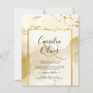 Gold Pearl WEDDING Alcohol INK Abstract LeahG