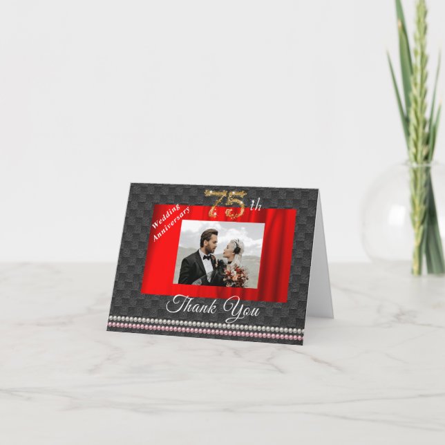 Gold & Pearls 75e Mariage Anniversaire Merci (Devant)