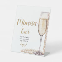 Gold Pearls and Prosecco Champagne Mimosa Bar Sign