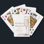 Gold Pearls and Prosecco Classic Playing Cards<br><div class="desc">Introducing our Gold Pearls and Prosecco Classic Playing Cards, a luxurious twist on a timeless pastime. Each card is adorned with elegant gold designs and delicate pearls, evoking a sense of opulence and sophistication. With a touch of sparkling prosecco imagery, these cards add a hint of celebration to every game....</div>