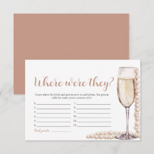 Gold Pearls and Prosecco Where Were They Game Enclosure Card