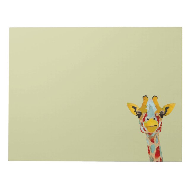 Gold Peeking Giraffe Notepad (Front)