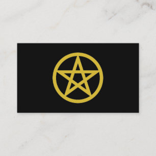 Gold Pentagram, Halloween Party Invitation