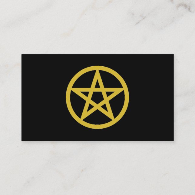 Gold Pentagram, Halloween Party Ticket Invitation (Front)