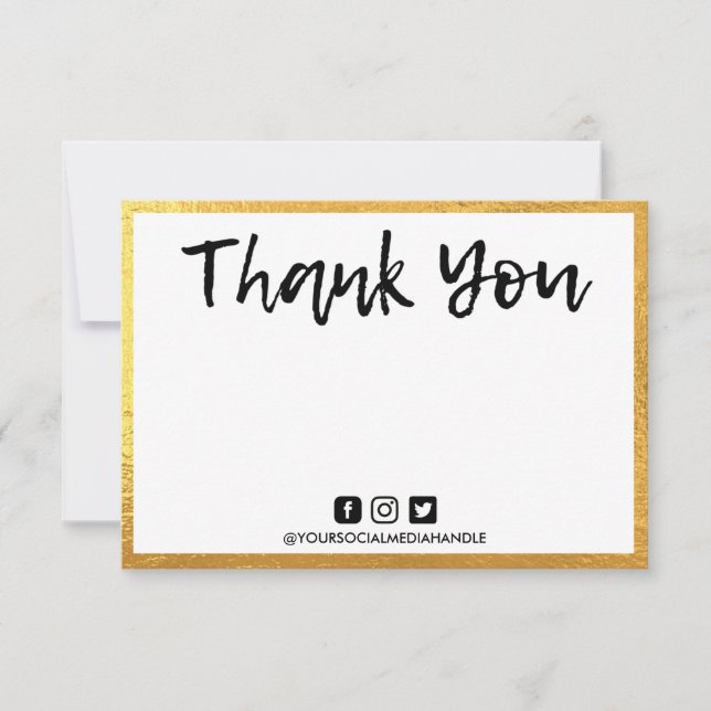 Gold Personal Message Thank you Media Insert (Front)