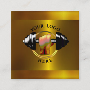 Gold Personal Trainer Carte de visite des médias s