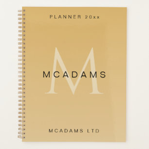Gold Personalized Business Planner