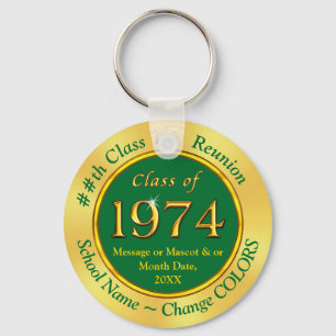 Gold Personalized, Class of 1974 Reunion, Gifts Keychain