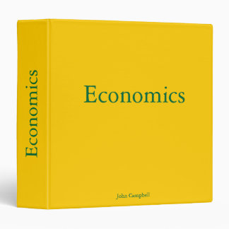 Gold Personalized Economics Educational Binder