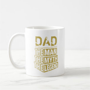 Gold Personalized Name The Man The Myth The Legend Coffee Mug