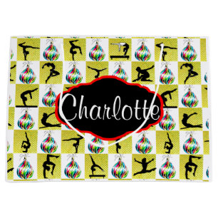 GOLD PERSONNALISÉ GYMNAST NOËL CADEAU SAC