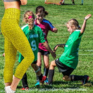 Gold Perspective  Capri Leggings