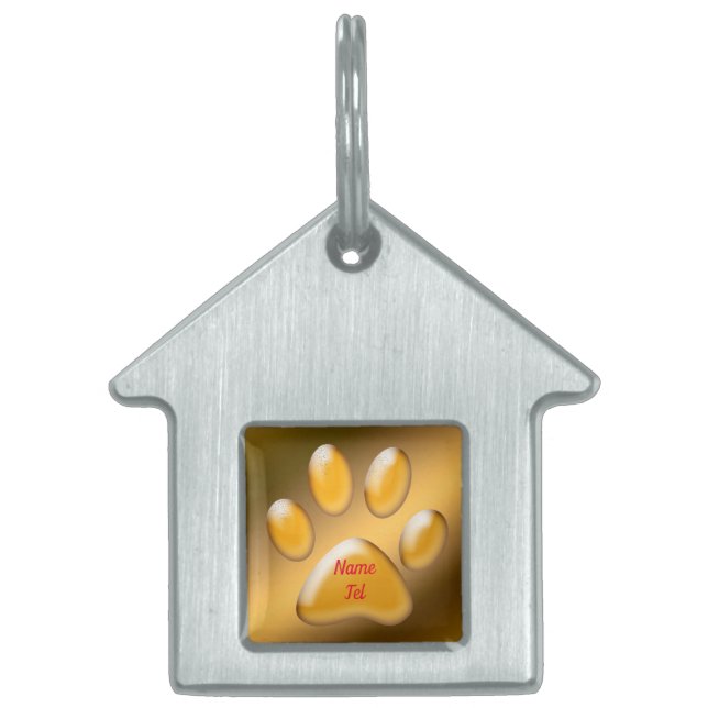 Gold Pet ID Tag (Front)