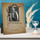 Gold Photo Memorial Plaque
