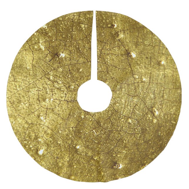 Gold Photography Brushed Polyester Tree Skirt (Front)