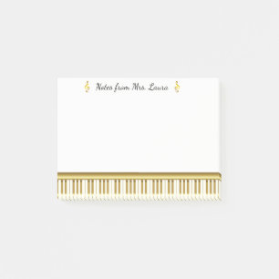 Gold Piano Keyboard Musical Instrument for Pianist Post-it Notes