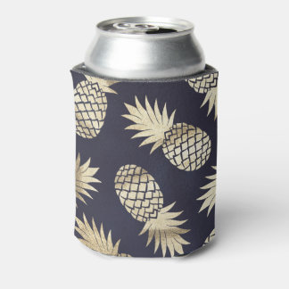 Gold Pineapple Can Cooler