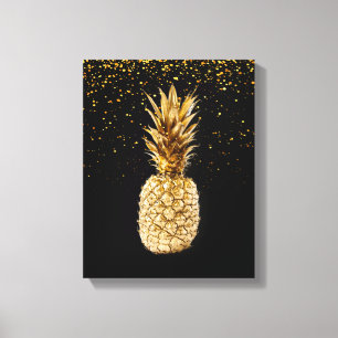 Gold Pineapple Canvas Print