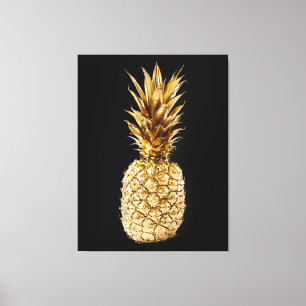 Gold Pineapple Canvas Print