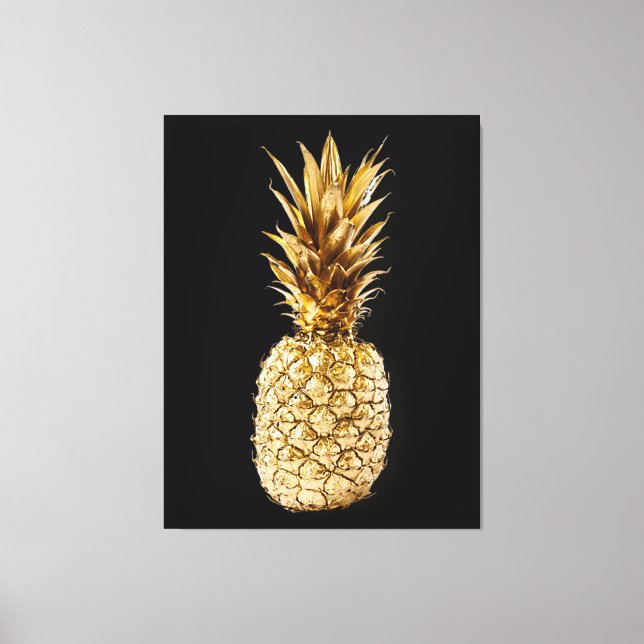 Gold Pineapple Canvas Print (Front)