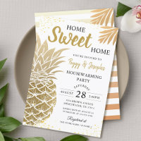 Gold Pineapple Home Sweet Home Housewarming Party