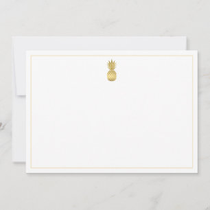 Gold Pineapple Note Card