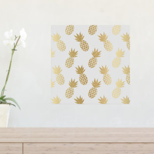 Gold Pineapple Pattern Foil Prints