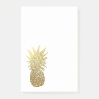 Gold Pineapple Post It Notepad