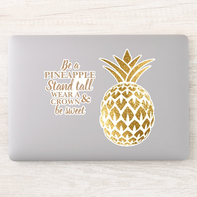 Gold Pineapple Stand Tall Wear Crown Be Sweet (Computer)