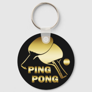 GOLD PING PONG KEYCHAIN