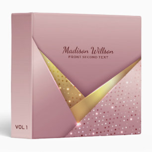 Gold & Pink Background Binder