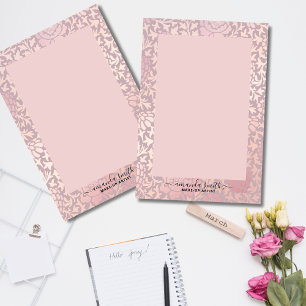 Gold Pink Blush Floral Elegant  Post-it Notes