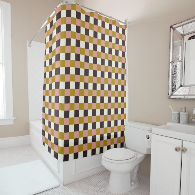 Gold Pink Chocolate Ivory Plaid (In Situ)