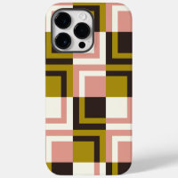 Gold Pink Chocolate Ivory Plaid 