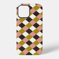 Gold Pink Chocolate Ivory Plaid