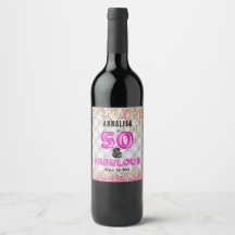 Gold Pink Fifty Fabulous 50th