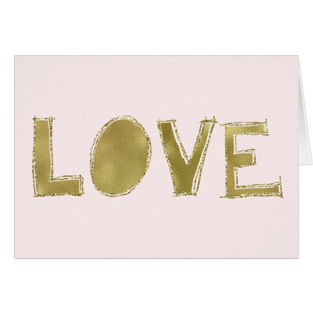Gold Pink Glam Sparkly Love (Front Horizontal)