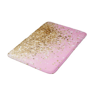 Gold Pink Glitter #1 Bath Mat